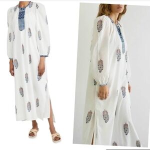 Alix of Bohemia Virginie Dress Caftan Kaftan Block Printed Boho Beach Resortwear
